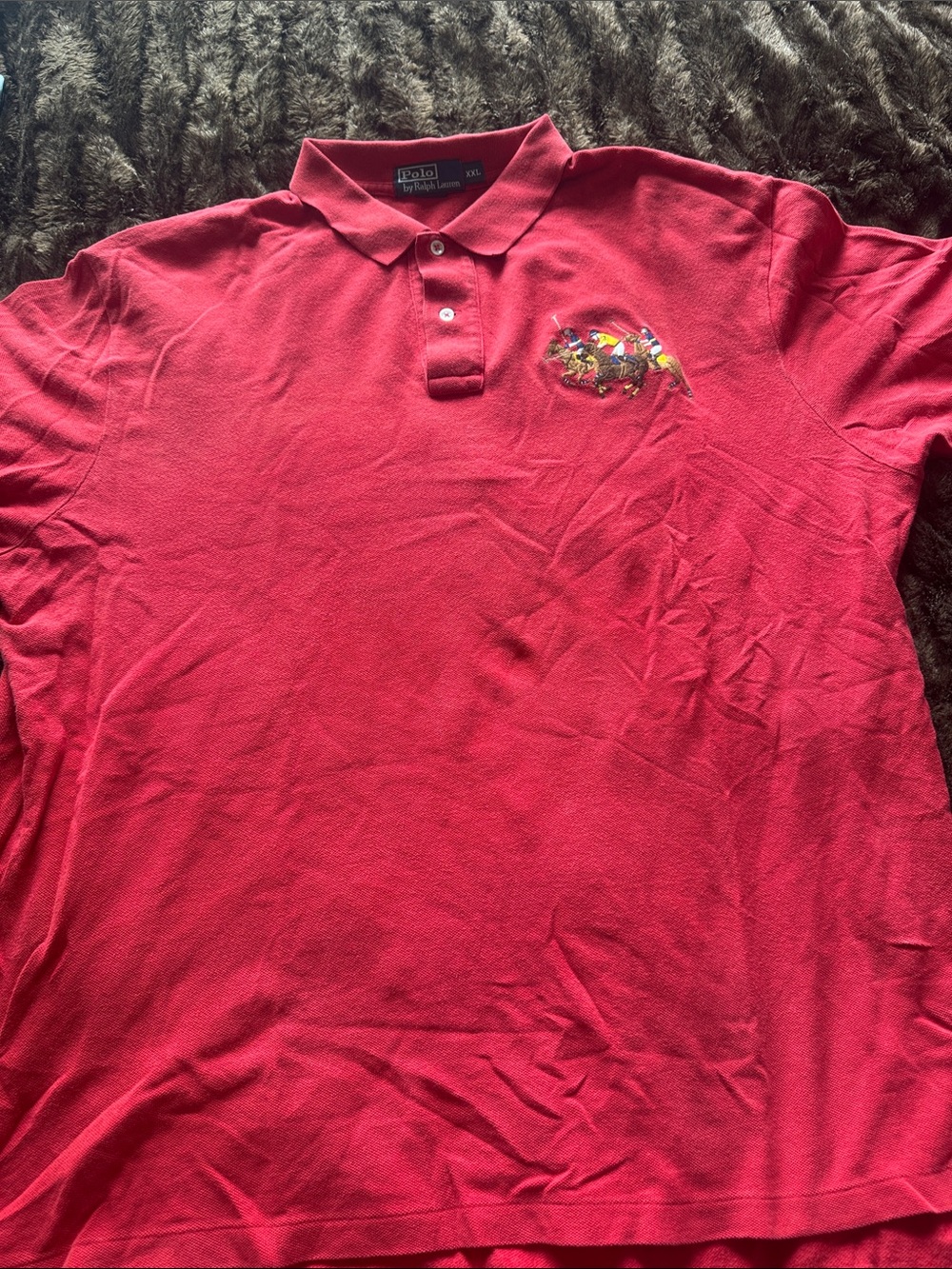 Polo by Ralph Lauren Red Men’s Polo with Embroidered Polo Player